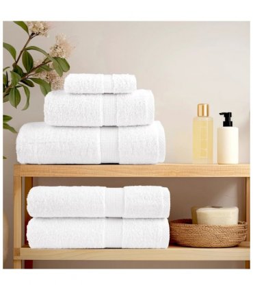 vidaXL 12 Piece Premium Towel Set SOLUND White 600 gsm