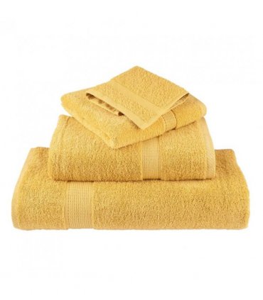 vidaXL 12 Piece Premium Towel Set SOLUND Gold 600 gsm