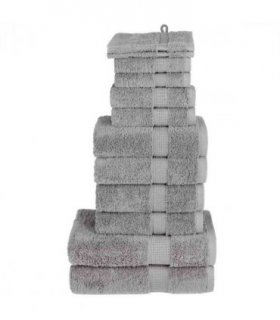 vidaXL 12 Piece Premium Towel Set SOLUND Grey 600 gsm