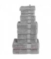 vidaXL 12 Piece Premium Towel Set SOLUND Grey 600 gsm