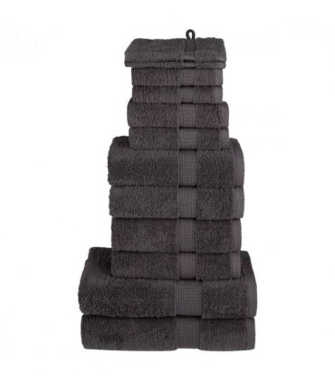 vidaXL 12 Piece Premium Towel Set SOLUND Anthracite 600 gsm