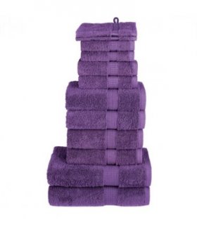 vidaXL 12 Piece Premium Towel Set SOLUND Purple 600 gsm