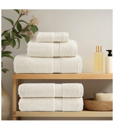 vidaXL 12 Piece Premium Towel Set SOLUND Cream 600 gsm