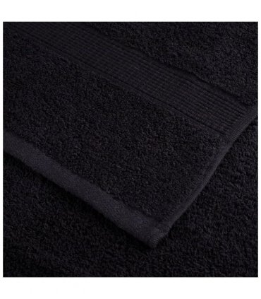 vidaXL 12 Piece Premium Towel Set SOLUND Black 600 gsm