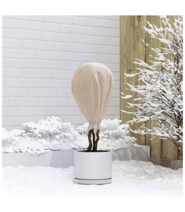 vidaXL Frost Protection Plant Fleece Beige 100 x 1.6 m — Size: 100 x 1.6 m (50 g/m²)