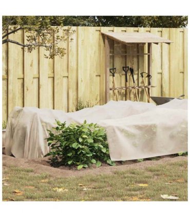 vidaXL Frost Protection Plant Fleece Beige 100 x 1.6 m — Size: 100 x 1.6 m (50 g/m²)