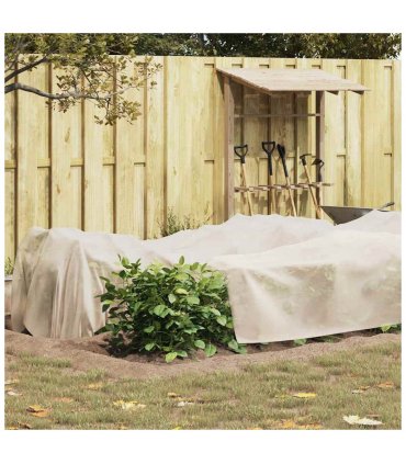 vidaXL Frost Protection Plant Fleece Beige 50 x 1.6 m Non-woven Fabric — Size: 50 x 1.6 m (120 g/m²)