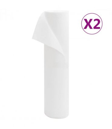 vidaXL Plant Fleece 2 Rolls 70 g/m² 50x1.6 m — Colour: White, Size: 50 x 1.6 m (70 g/m²)