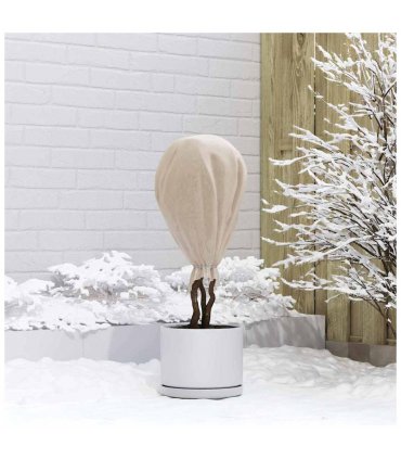 vidaXL Frost Protection Plant Fleece Beige 20 x 1.6 m Non-woven Fabric — Size: 20 x 1.6 m (120 g/m²)