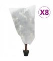vidaXL Plant Fleece Covers with Drawstring 8 pcs 70 g/m² 0.8x1.2 m — Colour: white, Size: 0.8 x 1.2 m