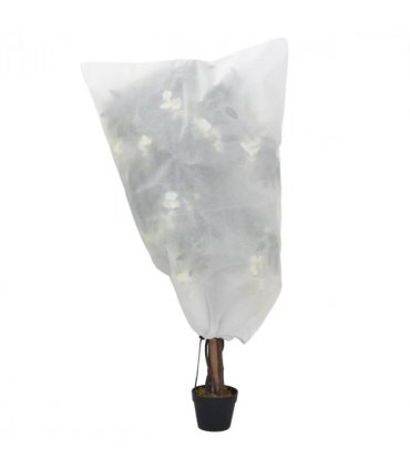 vidaXL Plant Fleece Covers with Drawstring 8 pcs 70 g/m² 0.8x1.2 m — Colour: white, Size: 0.8 x 1.2 m