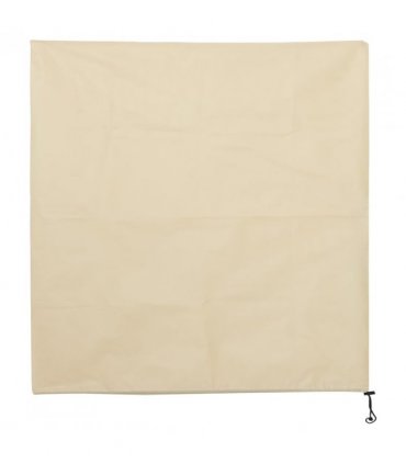 vidaXL Plant Fleece Covers with Drawstring 4 pcs 70 g/m² 0.8x0.8 m — Colour: beige, Size: 0.8 x 0.8 m