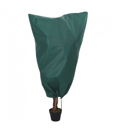 vidaXL Plant Fleece Covers with Drawstring 4 pcs 70 g/m² 0.8x0.8 m — Colour: green, Size: 0.8 x 0.8 m