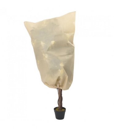 vidaXL Plant Fleece Covers with Drawstring 8 pcs 70 g/m² 0.8x1.2 m — Colour: beige, Size: 0.8 x 1.2 m