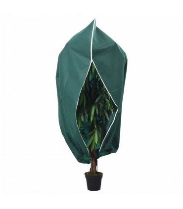 vidaXL Plant Fleece Covers with Zip 4 pcs 70 g/m² 2.36x2 m — Colour: green, Size: 2.36 x 2 m