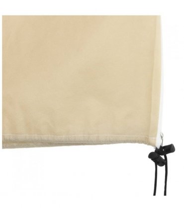 vidaXL Plant Fleece Cover with Zip 70 g/m² 2.36x2 m — Colour: beige, Size: 2.36 x 2 m
