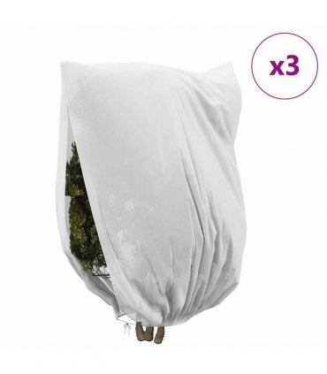 vidaXL Frost Protection Plant Fleece Covers 3 pcs White 3.5 x 2.5 m — Size: 2.5 x 3.5 m
