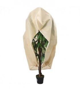vidaXL Plant Fleece Covers with Zip 2 pcs 70 g/m² 1x1.55 m — Colour: beige, Size: 1 x 1.55 m