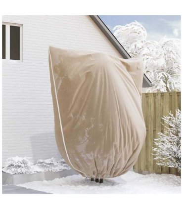 vidaXL Frost Protection Plant Fleece Covers 3 pcs Beige 3.5 x 2.5 m — Size: 2.5 x 3.5 m
