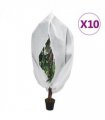 vidaXL Plant Fleece Covers with Zip 10 pcs 70 g/m² 1x1.55 m — Colour: white, Size: 1 x 1.55 m