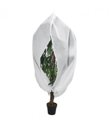 vidaXL Plant Fleece Cover with Zip 70 g/m² 2.36x2 m — Colour: white, Size: 2.36 x 2 m