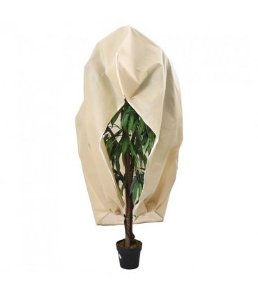 vidaXL Plant Fleece Covers with Zip 10 pcs 70 g/m² 3.93x3 m — Colour: beige, Size: 3.93 x 3 m