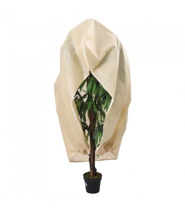 vidaXL Plant Fleece Covers with Zip 4 pcs 70 g/m² 3.14x2.5 m — Colour: beige, Size: 3.14 x 2.5 m