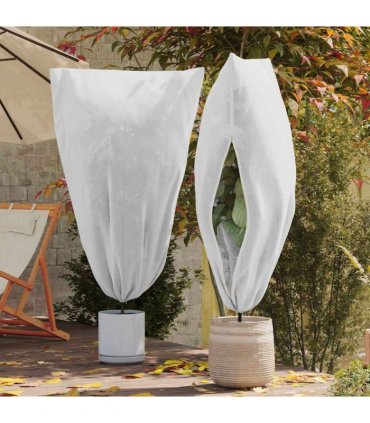 vidaXL Frost Protection Plant Fleece Covers 5 pcs White 1.55 x 1 m — Size: 1 x 1.55 m