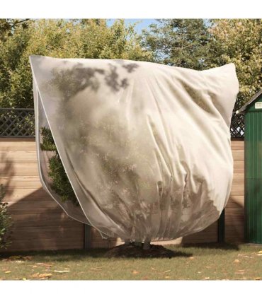 vidaXL Frost Protection Plant Fleece Covers 3 pcs Beige 2 x 2.36 m — Size: 2.36 x 2 m