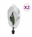 vidaXL Plant Fleece Covers with Zip 2 pcs 70 g/m² 3.93x3.5 m — Colour: white, Size: 3.93 x 3.5 m