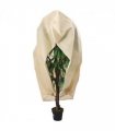 vidaXL Plant Fleece Cover with Zip 70 g/m² 3.93x3 m — Colour: beige, Size: 3.93 x 3 m