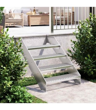 vidaXL Grate Step 70x24x7 cm Galvanised Steel — Size: 70 x 24 x 7 cm, Model: forge welded