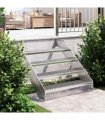 vidaXL Grate Step | Silver | Galvanised Steel | Large | Non-slip | Grate Step — Size: 90 x 24 x 7 cm, Model: press locked