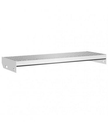 vidaXL Grate Step | Silver | Galvanised steel | 70 cm x 24 cm | Non-slip — Size: 70 x 24 x 7 cm, Model: press locked