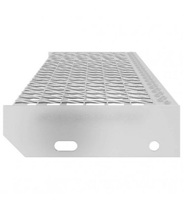 vidaXL Grate Step 100x24x7 cm Galvanised Steel — Size: 100 x 24 x 7 cm, Model: forge welded