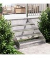vidaXL Grate Step 100x24x7 cm Galvanised Steel — Size: 100 x 24 x 7 cm, Model: press locked