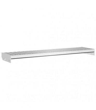vidaXL Grate Step 100x24x7 cm Galvanised Steel — Size: 100 x 24 x 7 cm, Model: press locked