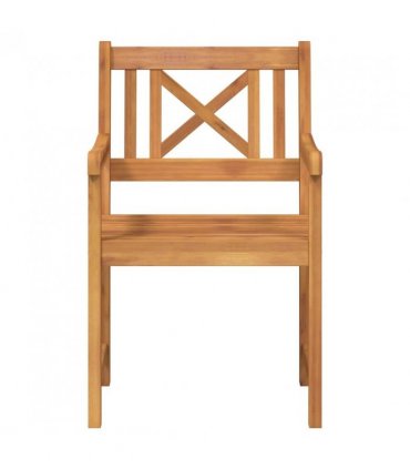 vidaXL Outdoor Bench 4 pcs Natural 56 x 55.5 x 90 cm Solid Acacia Wood — Model: Cross slatted