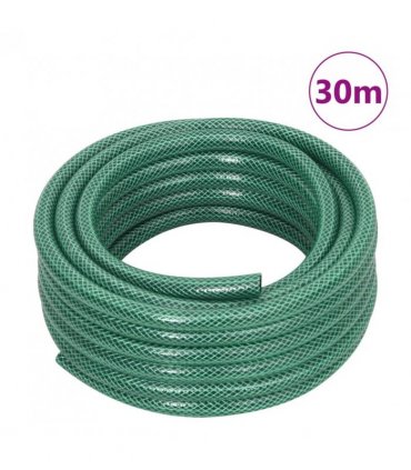 vidaXL Garden Hose Green 0.5" 30 m PVC — Size: 30 m (0.5"), Model: without accessories