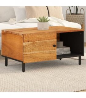 vidaXL Coffee Table 80x50x40 cm Solid Wood Acacia — Colour: natural