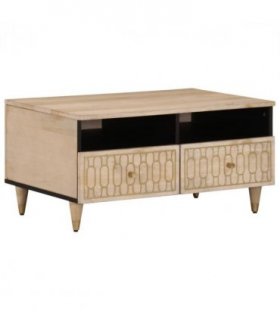 vidaXL Coffee Table 80x54x40 cm Solid Wood Mango — Colour: brown