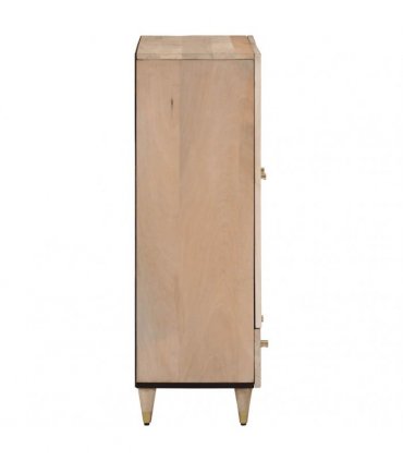 vidaXL Highboard 60x33x100 cm Solid Wood Mango — Colour: natural