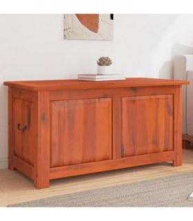 vidaXL Storage Chest with Lid Brown Solid Wood Acacia — Size: 110 x 55 x 57 cm