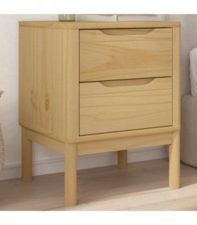 vidaXL Bedside Cabinet | Wax brown | Solid pine wood | Small | Bedside Cabinet