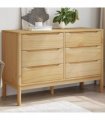 vidaXL Chest of Drawers FLORO Wax Brown Solid Wood Pine — V0671975240