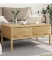 vidaXL Coffee Table FLORO Wax Brown 99x55.5x45 cm Solid Pine Wood