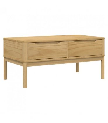 vidaXL Coffee Table FLORO Wax Brown 99x55.5x45 cm Solid Pine Wood