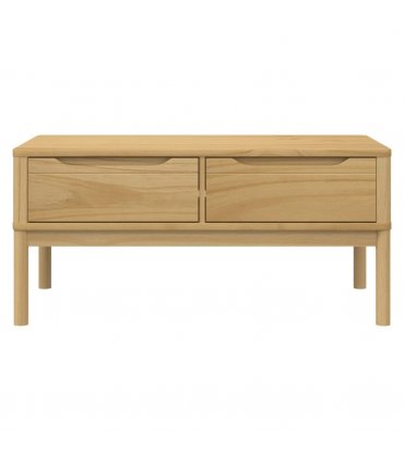 vidaXL Coffee Table FLORO Wax Brown 99x55.5x45 cm Solid Pine Wood