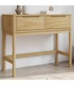 vidaXL Console Table FLORO Wax Brown 89.5x36.5x73 cm Solid Wood Pine