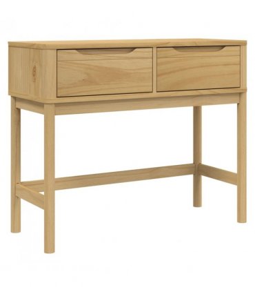 vidaXL Console Table FLORO Wax Brown 89.5x36.5x73 cm Solid Wood Pine